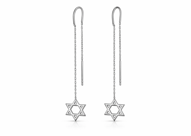 Star of David earrings
