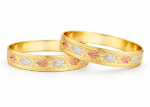 Picture of 3 Tone Plated | Machine Cut Bangles