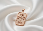 Elegant Rose Gold Faith Pendant