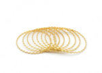 Zig Zag Texture Gold Plated Bangles