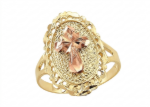 Two tone cross ring