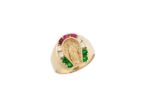 Virgin Mary Horseshoe Ring