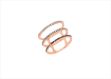 Rose Gold Plated Gemstone Stack Ring