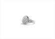Rhodium Plated Delicate Twisted Mens Ring