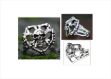 Silver Plated Heart Shape Skull Mens Ring