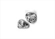 Rhodium Plated Skull Mens Ring