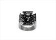Rhodium Plated Skull Mens Ring
