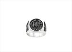 Rhodium Plated Brother Mens Ring