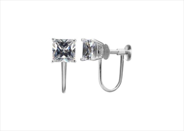Rhodium Plated | Clip Earrings