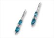 Rhodium Plated CZ Studded Gemstone Earring