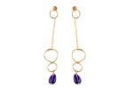 Gemstone Long Dangle Earring
