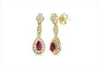 CZ Studded Gemstone Dangle Earring