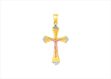 Three Tone Plated Cross Pendant