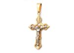 Dual Tone Plated | High Polish Cross Pendants