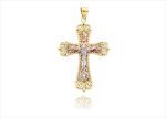 3 Tone Plated | High Polish Cross Pendants