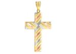 Tri Tone Plated | High Polish Cross Pendants
