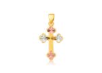 Tri Tone Plated | High Polish Cross Pendants