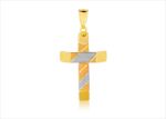 3 Tone Plated | High Polish Cross Pendants