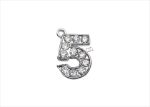 White Gold Plated | Numeric Pendants