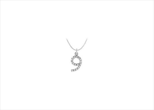 White Gold Plated | Numeric Pendants