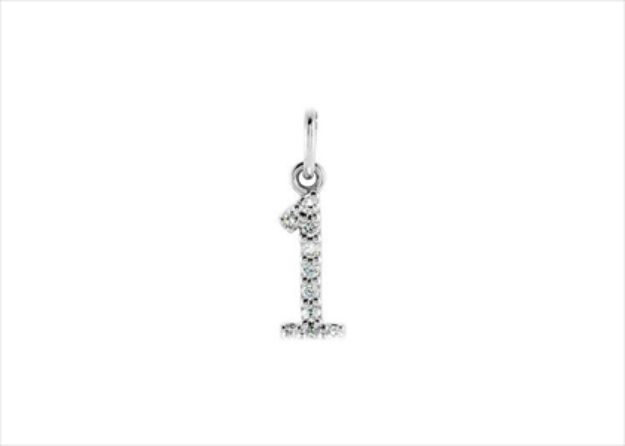 White Gold Plated | Numeric Pendants