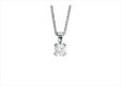 White Gold Plated | Solitaire Stud Pendants