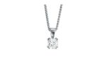 White Gold Plated | Solitaire Stud Pendants