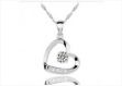 White Gold Plated | Solitaire Stud Pendants