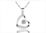 White Gold Plated | Solitaire Stud Pendants