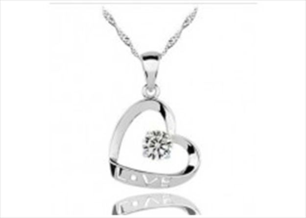 White Gold Plated | Solitaire Stud Pendants