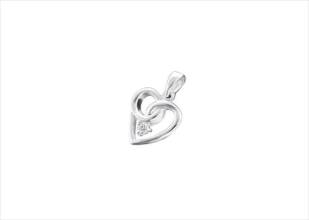 White Gold Plated | Solitaire Stud Pendants