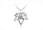 White Gold Plated | Solitaire Stud Pendants