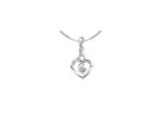 White Gold Plated | Solitaire Stud Pendants