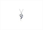 White Gold Plated | Solitaire Stud Pendants