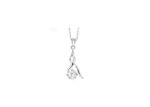 White Gold Plated | Solitaire Stud Pendants