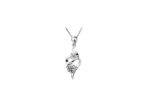 White Gold Plated | Solitaire Stud Pendants