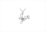 White Gold Plated | Solitaire Stud Pendants