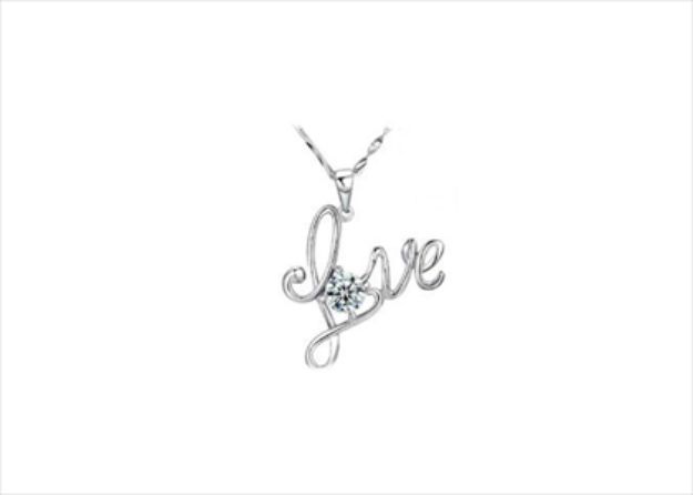 White Gold Plated | Solitaire Stud Pendants