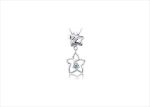 White Gold Plated | Solitaire Stud Pendants