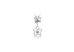 White Gold Plated | Solitaire Stud Pendants