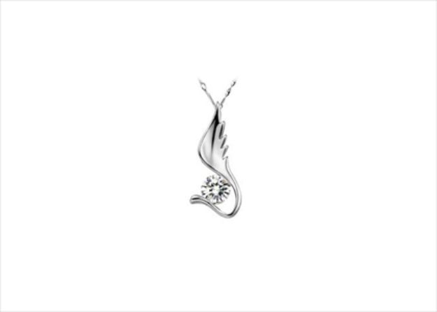 White Gold Plated | Solitaire Stud Pendants