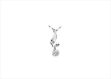 White Gold Plated | Solitaire Stud Pendants