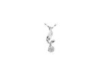 White Gold Plated | Solitaire Stud Pendants