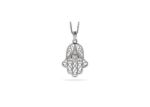 White Gold Plated | Solitaire Stud Pendants