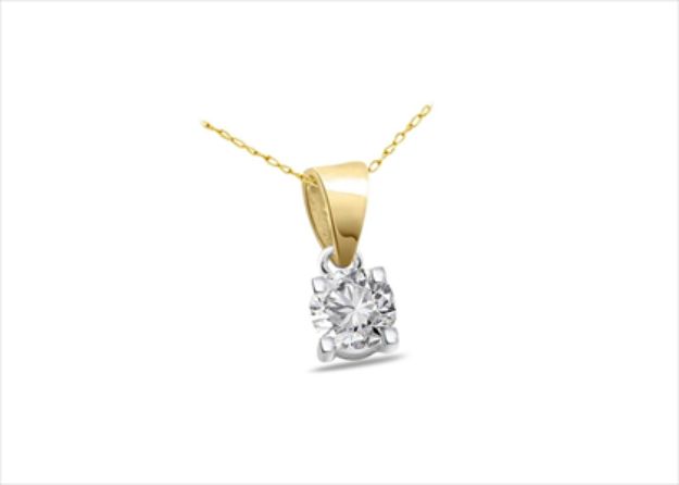 Gold Plated | Solitaire Stud Pendants