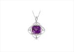 Rhodium Plated | Solitaire Stud Pendants