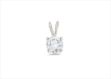 Rhodium Plated | Solitaire Stud Pendants