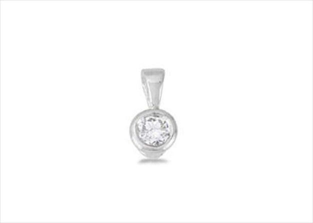 Rhodium Plated | Solitaire Stud Pendants