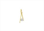 Gold Plated | Solitaire Stud Pendants