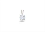Rhodium Plated | Solitaire Stud Pendants